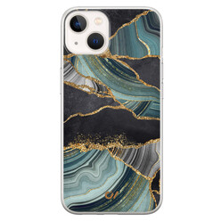 Casevibes iPhone 13 hoesje siliconen - Marble Jade Stone