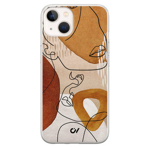 Casevibes iPhone 13 hoesje siliconen - Abstract Shape Faces