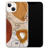 Casevibes iPhone 13 hoesje siliconen - Abstract Shape Faces