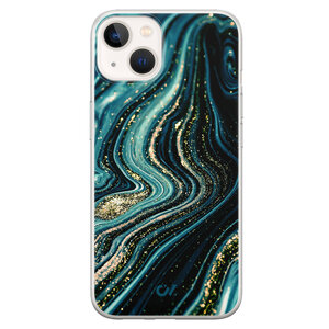 Casevibes iPhone 13 hoesje siliconen - Blue Marble Waves