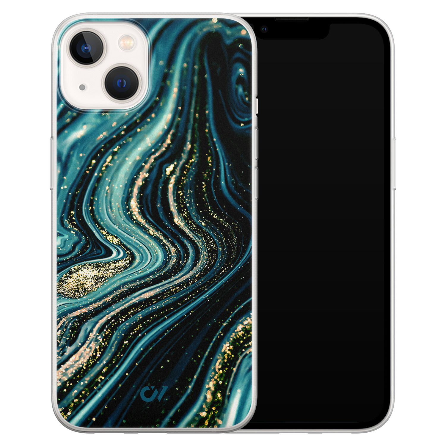 Casevibes iPhone 13 hoesje siliconen - Blue Marble Waves