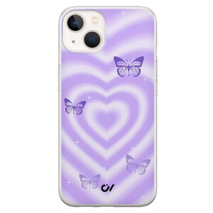 Casevibes iPhone 13 hoesje siliconen - Retro Hart Vlinder