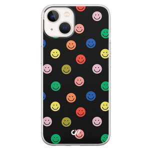 Casevibes iPhone 13 hoesje siliconen - Retro Smileys