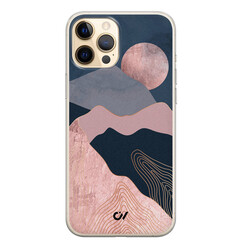 Casevibes iPhone 12 (Pro) hoesje siliconen - Landscape Rosegold