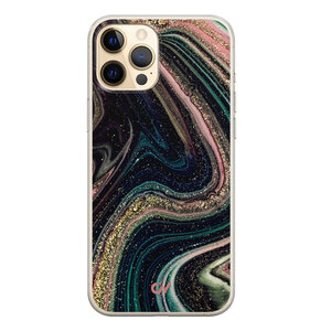 Casevibes iPhone 12 (Pro) hoesje siliconen - Marble Twilight