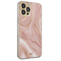 Casevibes iPhone 12 (Pro) hoesje siliconen - Rose Marble