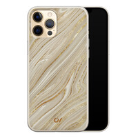 Casevibes iPhone 12 (Pro) hoesje siliconen - Golden Marble