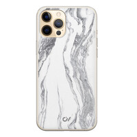 Casevibes iPhone 12 (Pro) hoesje siliconen - Marble Ivory