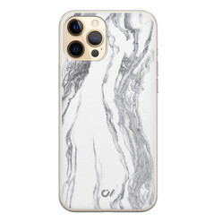 Casevibes iPhone 12 (Pro) hoesje siliconen - Marble Ivory