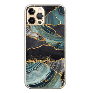Casevibes iPhone 12 (Pro) hoesje siliconen - Marble Jade Stone