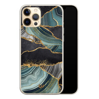 Casevibes iPhone 12 (Pro) hoesje siliconen - Marble Jade Stone