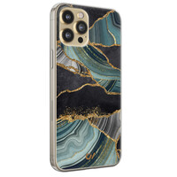 Casevibes iPhone 12 (Pro) hoesje siliconen - Marble Jade Stone