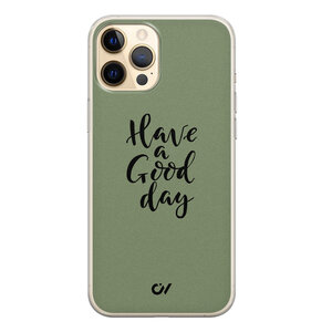 Casevibes iPhone 12 (Pro) hoesje siliconen - Good Day
