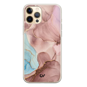 Casevibes iPhone 12 (Pro) hoesje siliconen - Marble Clouds