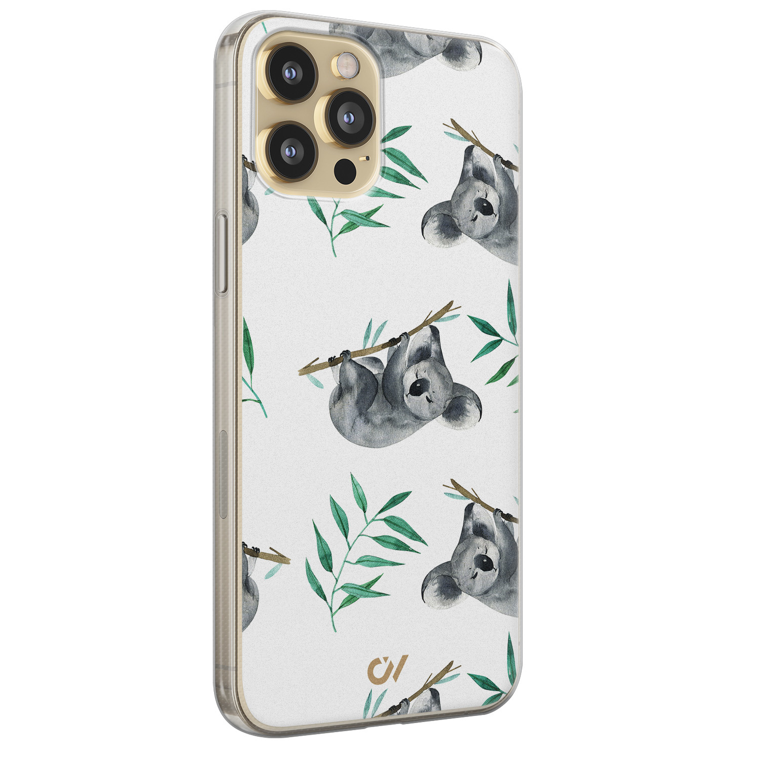 Casevibes iPhone 12 (Pro) hoesje siliconen - Koala Print