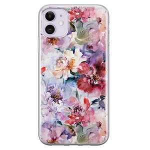 Casevibes iPhone 11 hoesje siliconen - Bloemen Acryl
