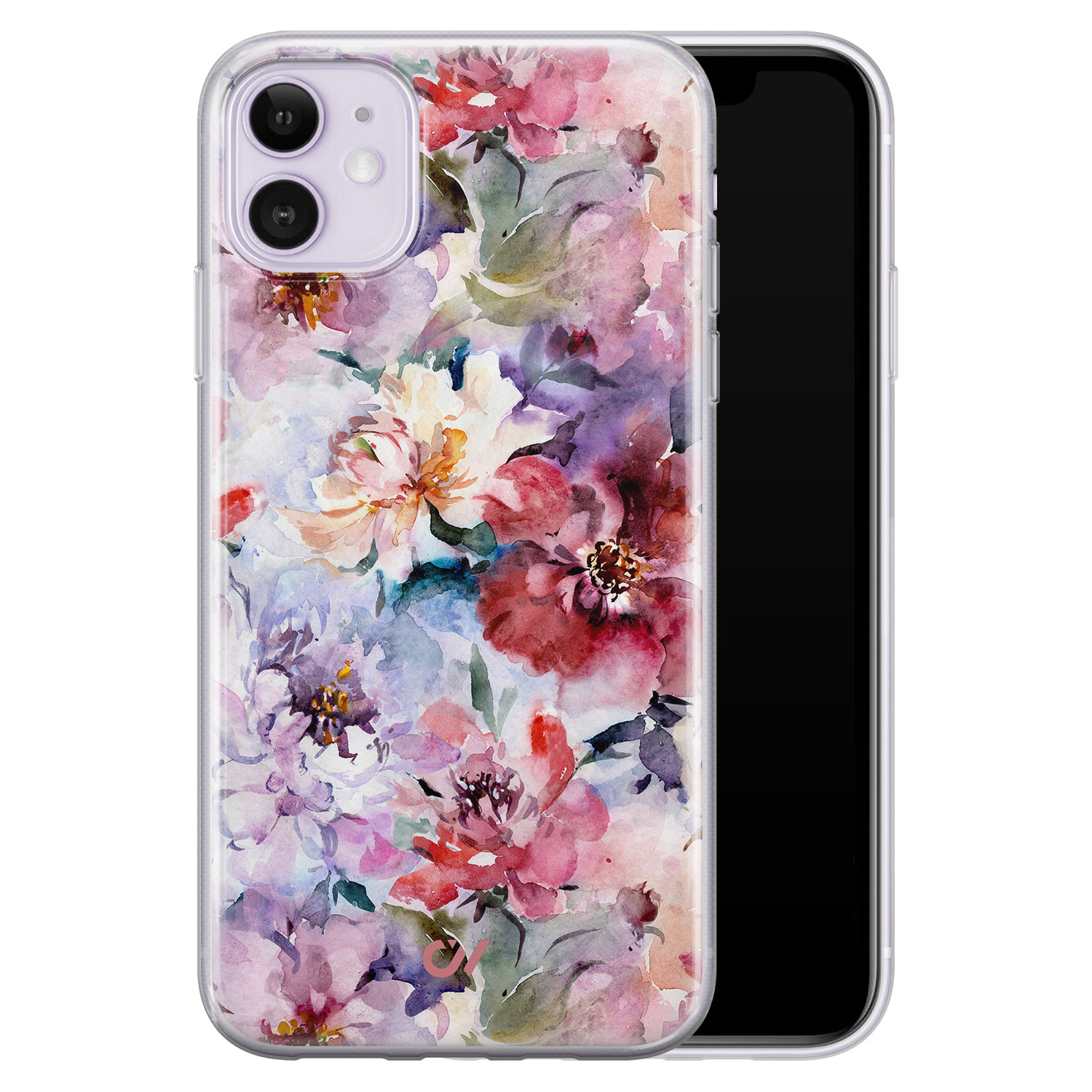 Casevibes iPhone 11 hoesje siliconen - Bloemen Acryl