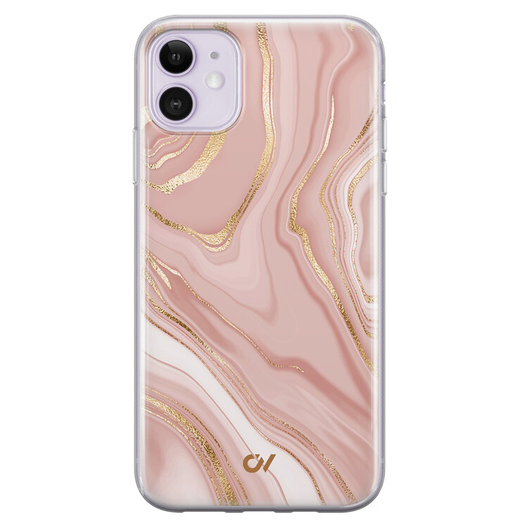 Casevibes iPhone 11 hoesje siliconen - Rose Marble