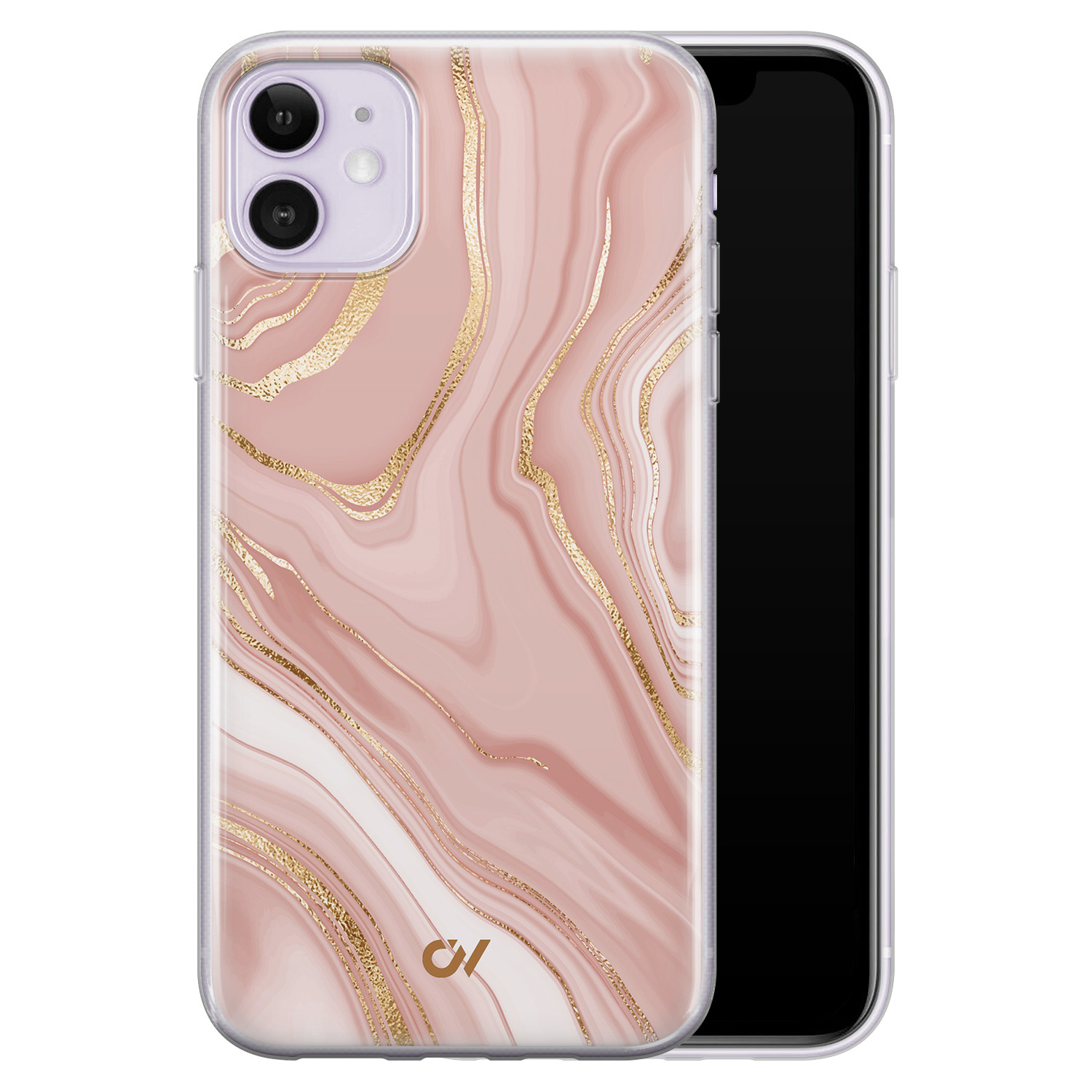 Casevibes iPhone 11 hoesje siliconen - Rose Marble