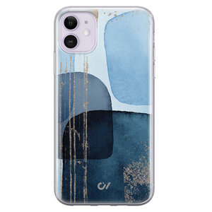 Casevibes iPhone 11 hoesje siliconen - Blue Abstract Shapes