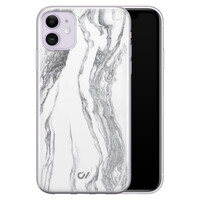 Casevibes iPhone 11 hoesje siliconen - Marble Ivory