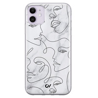 Casevibes iPhone 11 hoesje siliconen - Marble Faces