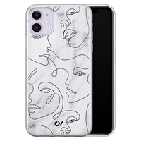 Casevibes iPhone 11 hoesje siliconen - Marble Faces