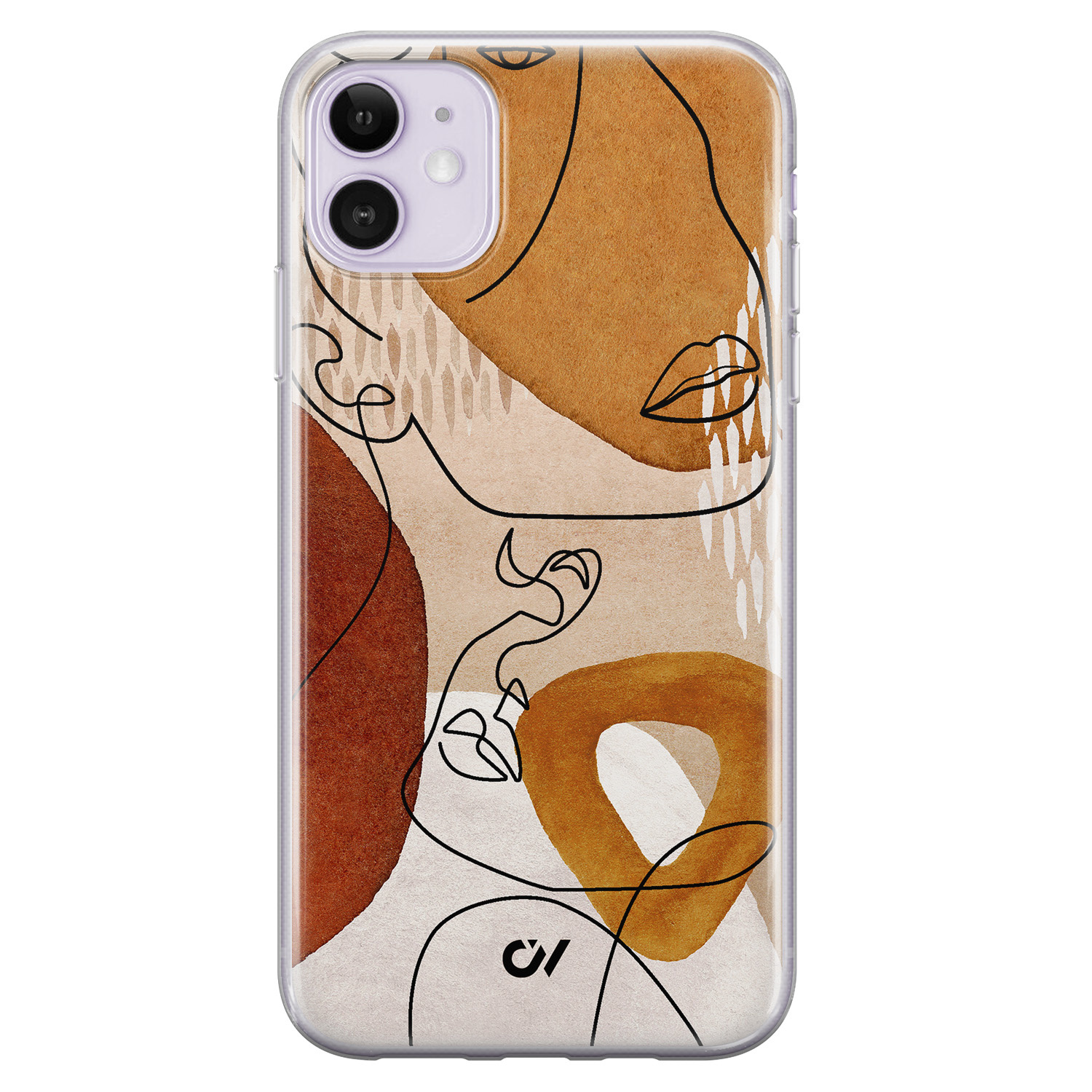 Casevibes iPhone 11 hoesje siliconen - Abstract Shape Faces