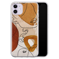 Casevibes iPhone 11 hoesje siliconen - Abstract Shape Faces