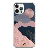 Casevibes iPhone 12 Pro Max hoesje siliconen - Landscape Rosegold