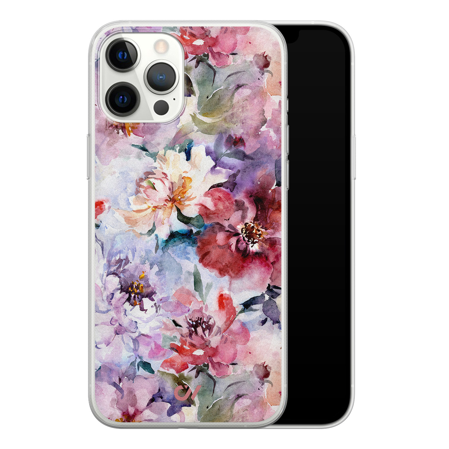 Casevibes iPhone 12 Pro Max hoesje siliconen - Bloemen Acryl