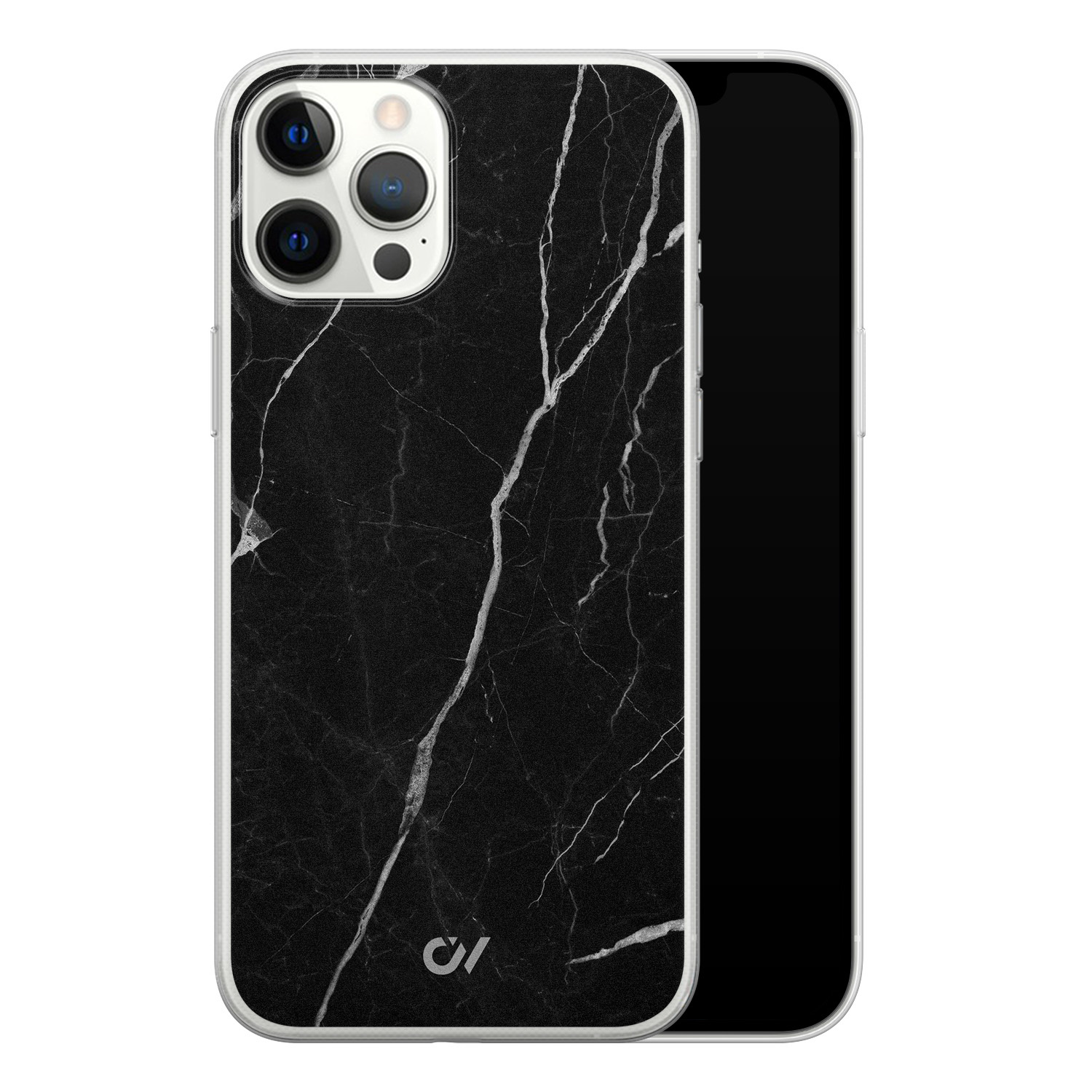 Casevibes iPhone 12 Pro Max hoesje siliconen - Marble Noir