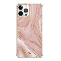 Casevibes iPhone 12 Pro Max hoesje siliconen - Rose Marble
