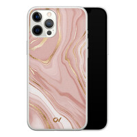 Casevibes iPhone 12 Pro Max hoesje siliconen - Rose Marble