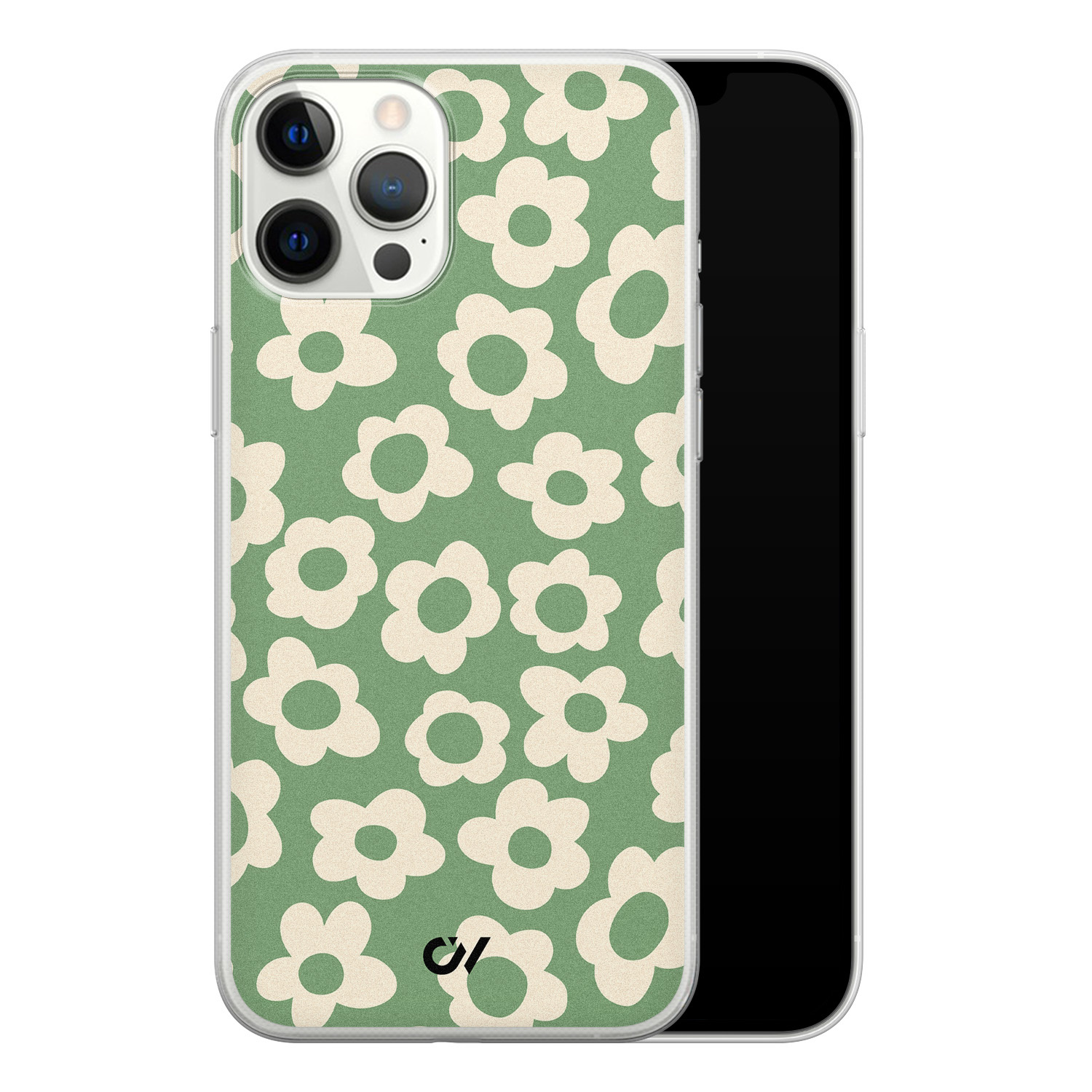 Casevibes iPhone 12 Pro Max hoesje siliconen - Retro Cute Flowers