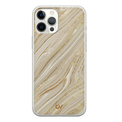 Casevibes iPhone 12 Pro Max hoesje siliconen - Golden Marble