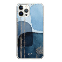 Casevibes iPhone 12 Pro Max hoesje siliconen - Blue Abstract Shapes