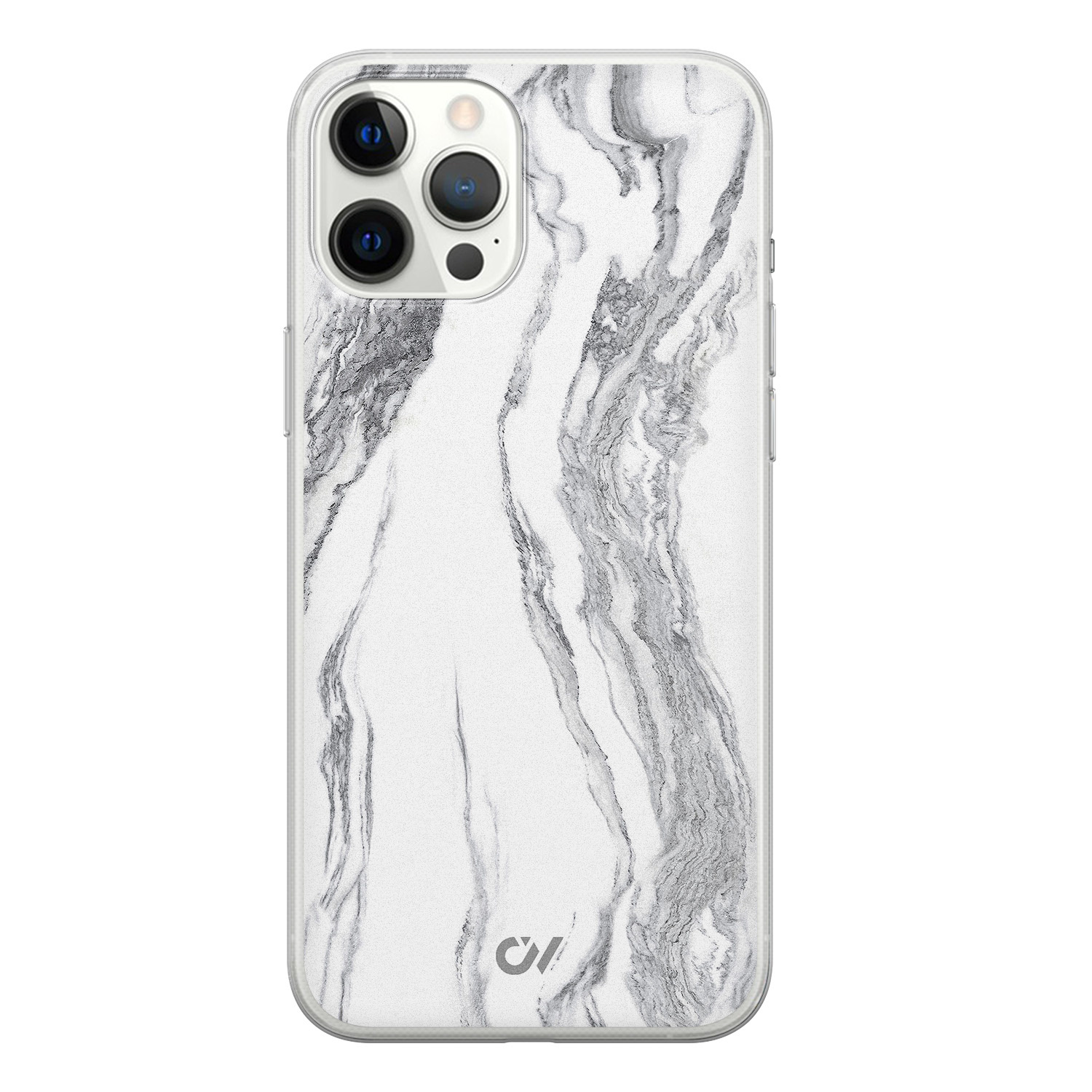 Casevibes iPhone 12 Pro Max hoesje siliconen - Marble Ivory