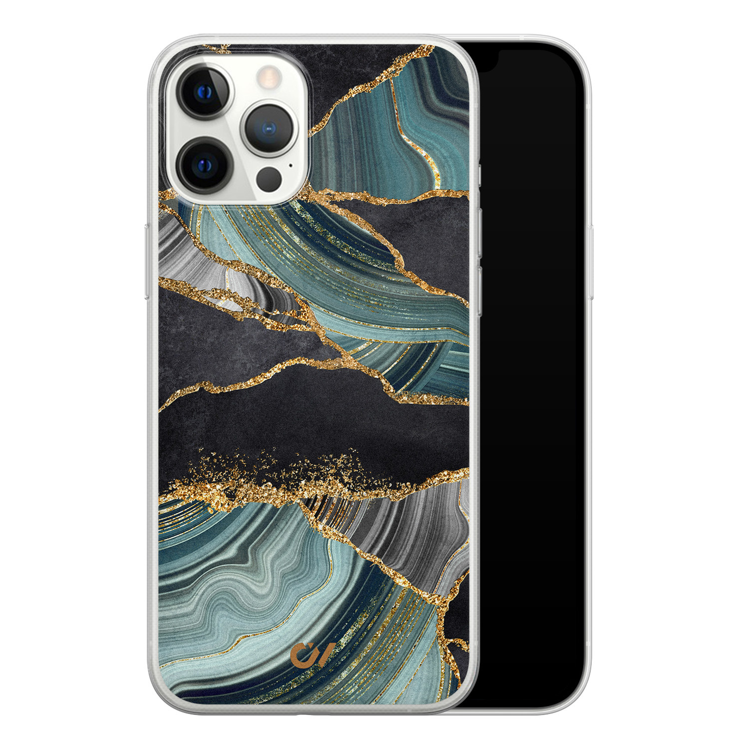 Casevibes iPhone 12 Pro Max hoesje siliconen - Marble Jade Stone