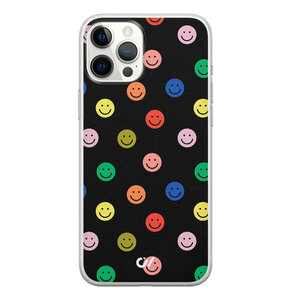 Casevibes iPhone 12 Pro Max hoesje siliconen - Retro Smileys