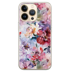 Casevibes iPhone 13 Pro hoesje siliconen - Bloemen Acryl