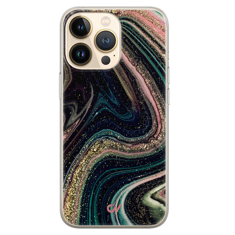 Casevibes iPhone 13 Pro hoesje siliconen - Marble Twilight