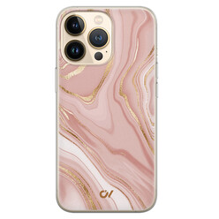 Casevibes iPhone 13 Pro hoesje siliconen - Rose Marble