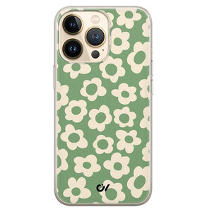 Casevibes iPhone 13 Pro hoesje siliconen - Retro Cute Flowers