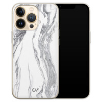 Casevibes iPhone 13 Pro hoesje siliconen - Marble Ivory