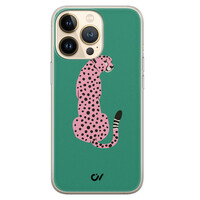 Casevibes iPhone 13 Pro hoesje siliconen - Pink Luipaard