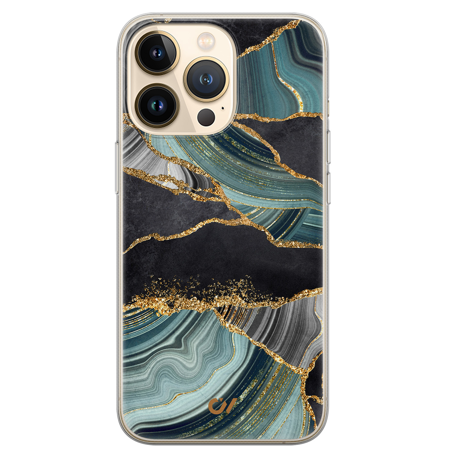 Casevibes iPhone 13 Pro hoesje siliconen - Marble Jade Stone
