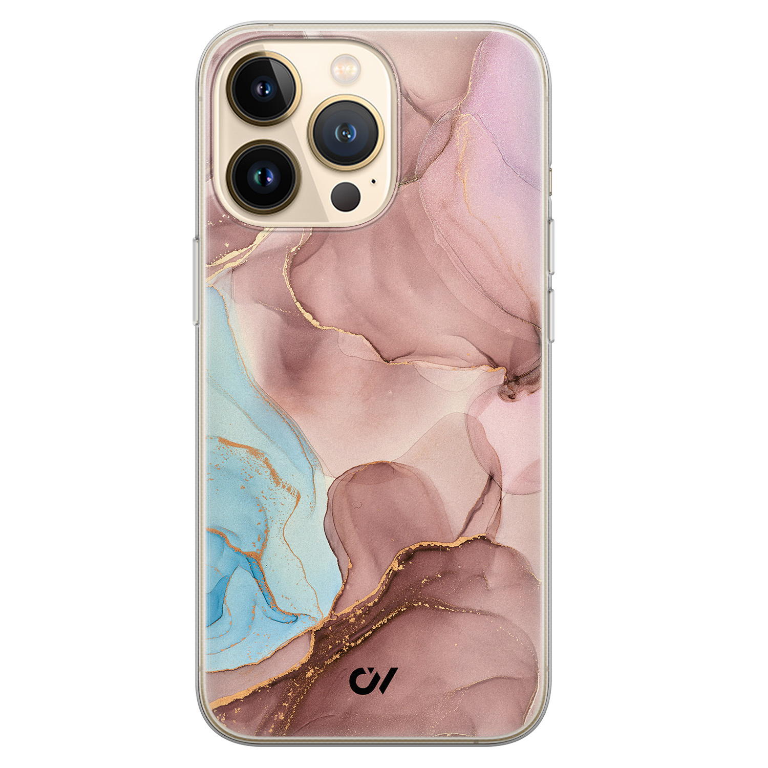 Casevibes iPhone 13 Pro hoesje siliconen - Marble Clouds