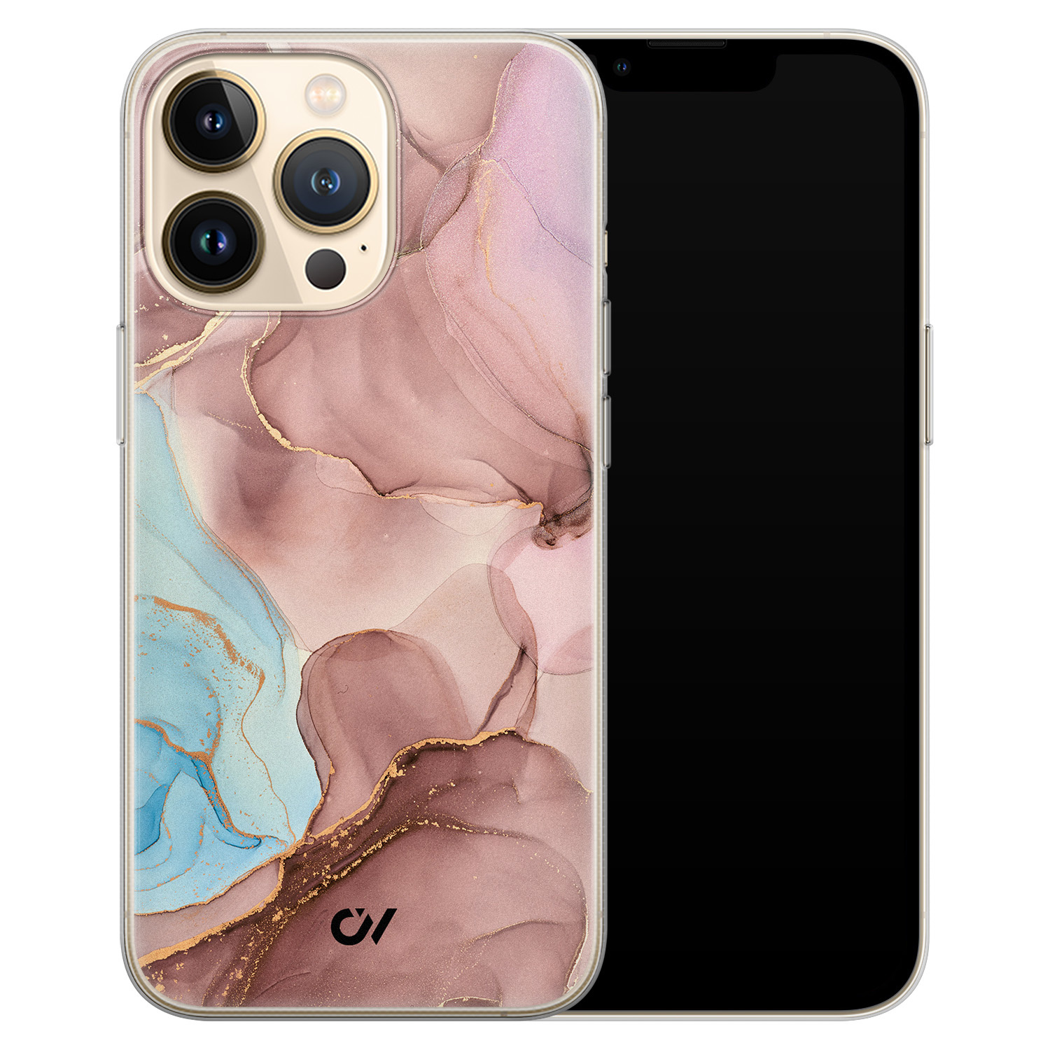 Casevibes iPhone 13 Pro hoesje siliconen - Marble Clouds