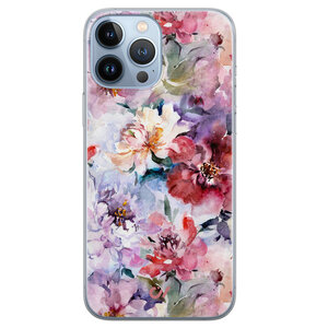 Casevibes iPhone 13 Pro Max hoesje siliconen - Bloemen Acryl